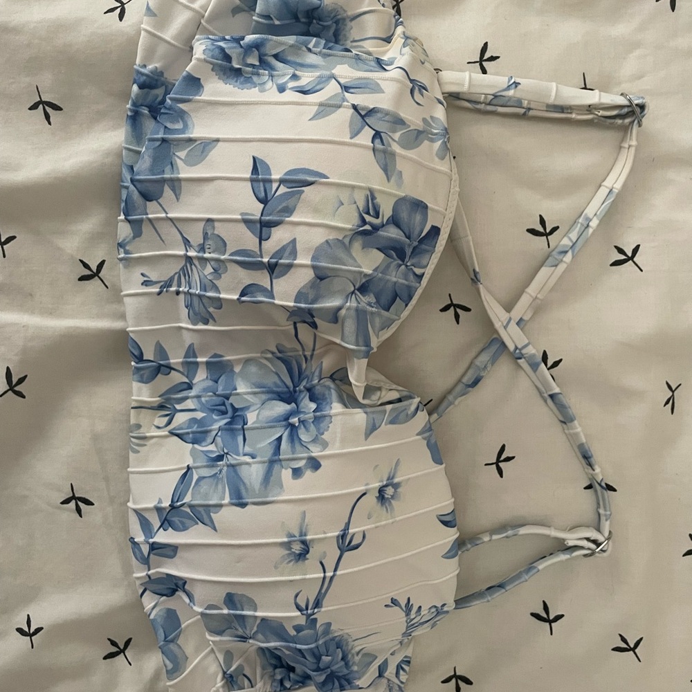 La Vie En Rose Blue Floral Bikini
